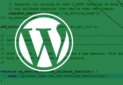 Using the WordPress Settings API